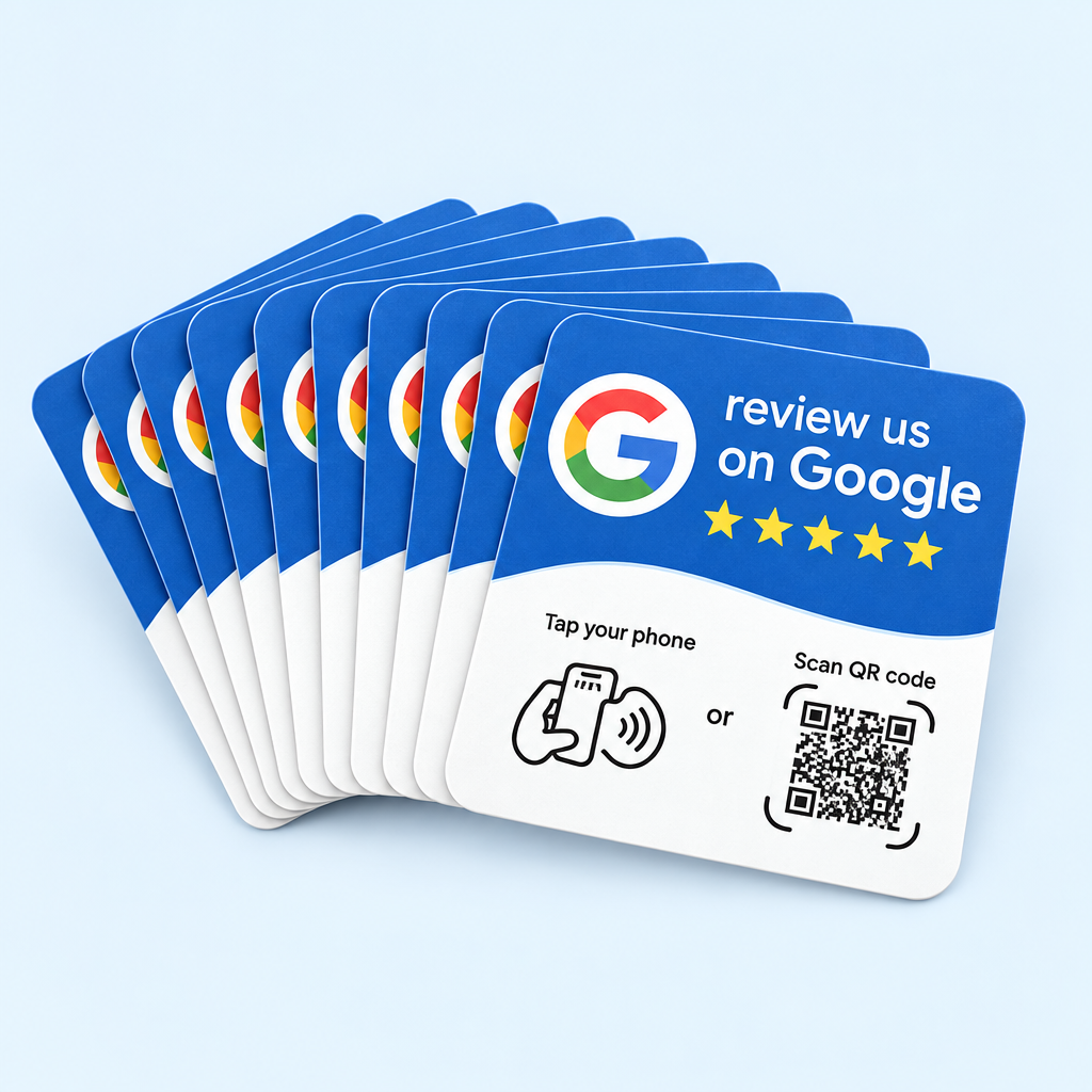 QR Starter Kit — 10 NFC + QR Review Cards